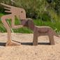 Preview: Holzfiguren Frauchen o. Herrchen mit Hund personalisierbar