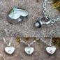 Preview: Memory Kette Herz mit Strass