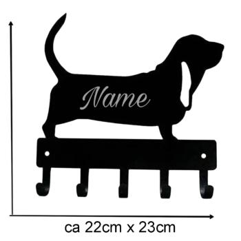 Leinenhaken Metall personalisierbar Basset