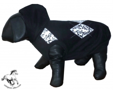 Pullover für Hunde mit Kapuze  mit Rautenmuster