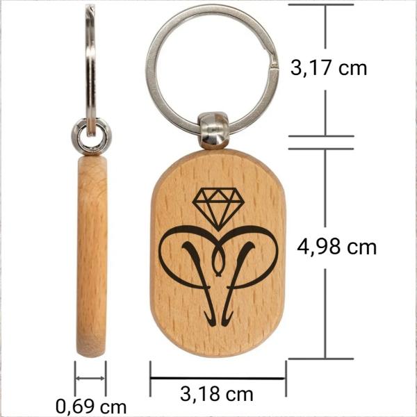 Schlüsselanhänger Holz personalisiert