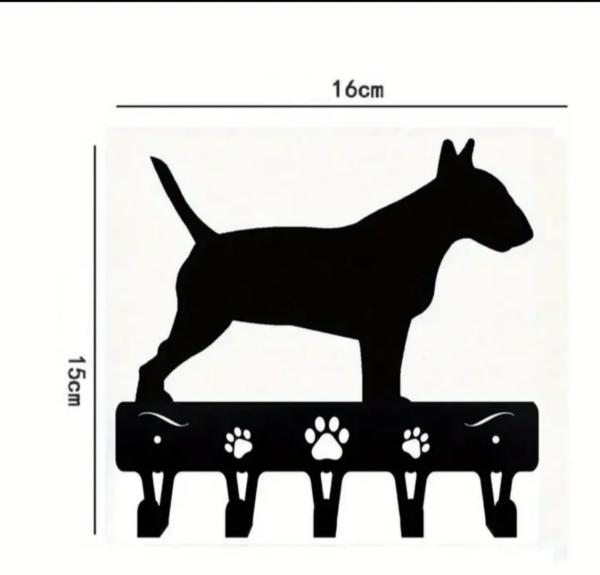 Leinenhaken, Schlüsselhaken metall Bullterrier