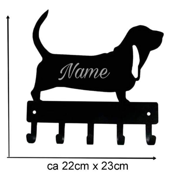 Leinenhaken Metall personalisierbar Basset