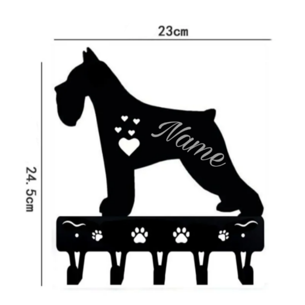 Leinenhaken Metall personalisierbar Schnauzer