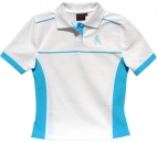 Polo-Shirt, weiß/blau