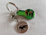 2-in-1 Einkaufswagen-Chip Hund, Katze, Pferd| Schlüsselanhänger mit abziehbarem Einkaufswagenchip und Einkaufschip