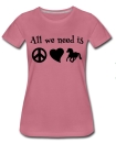 Pummelpony Shirt Peace Love Horse