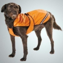 Hunde-Sicherheits-Regenmantel mit Reflexstreifen orange Gr. 40